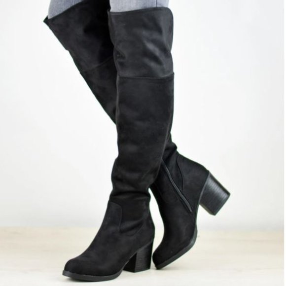 FAUX SUEDE KNEE BOOT - Picture 4 of 5